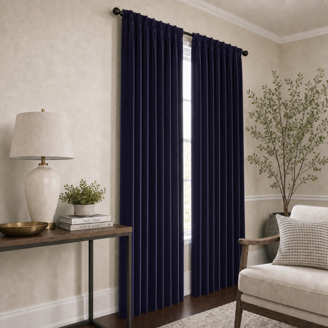 Royal Violet Velvet Window Panels