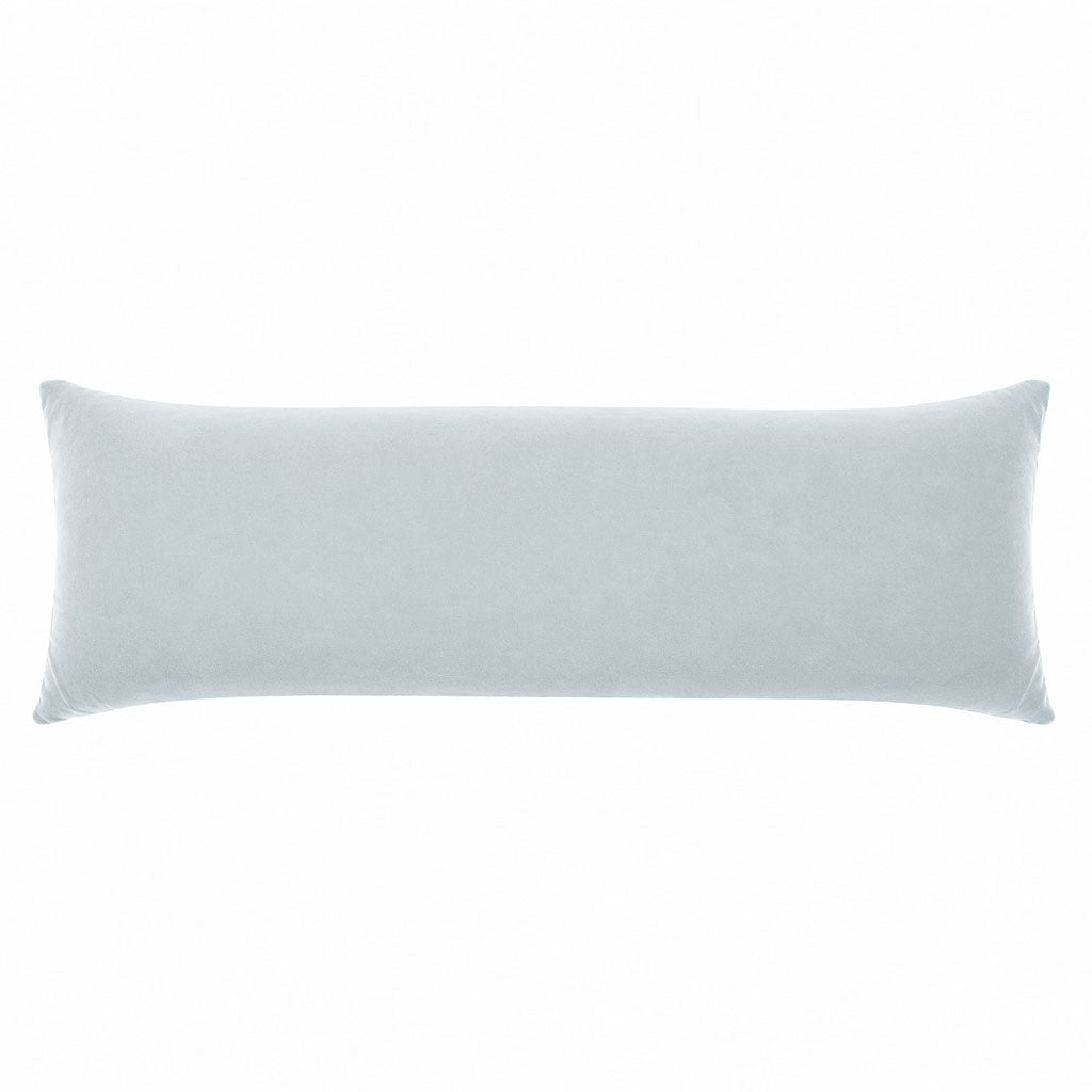 Silver Cloud Velvet Lumbar Pillow