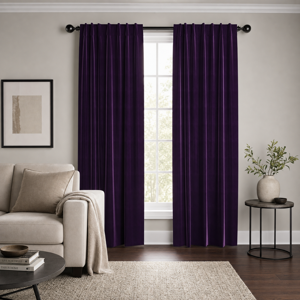 Sweet Berry Velvet Window Panels