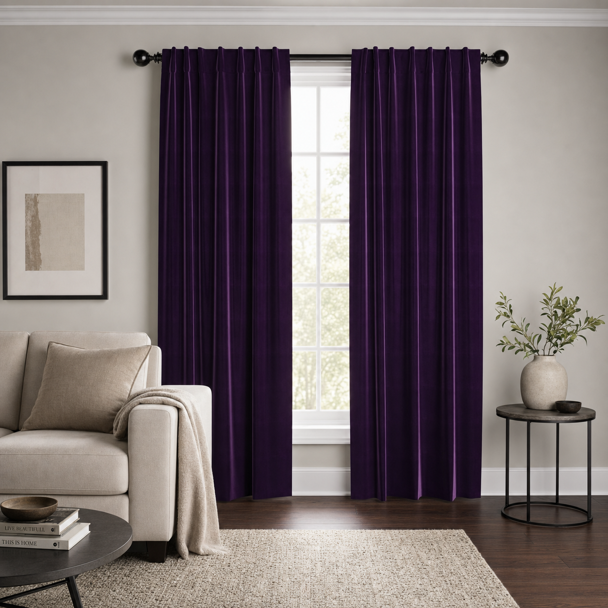 Sweet Berry Velvet Window Panels