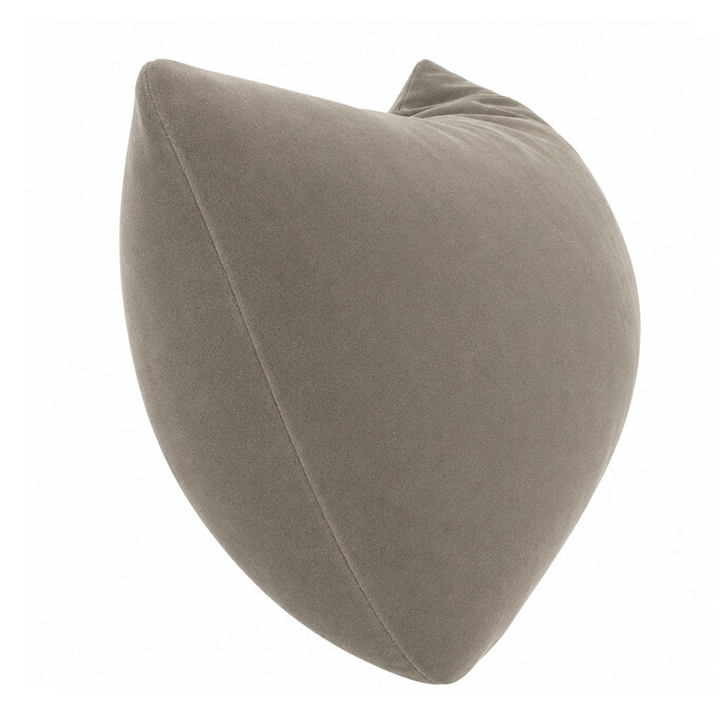 Taupe Velvet Lumbar Pillow