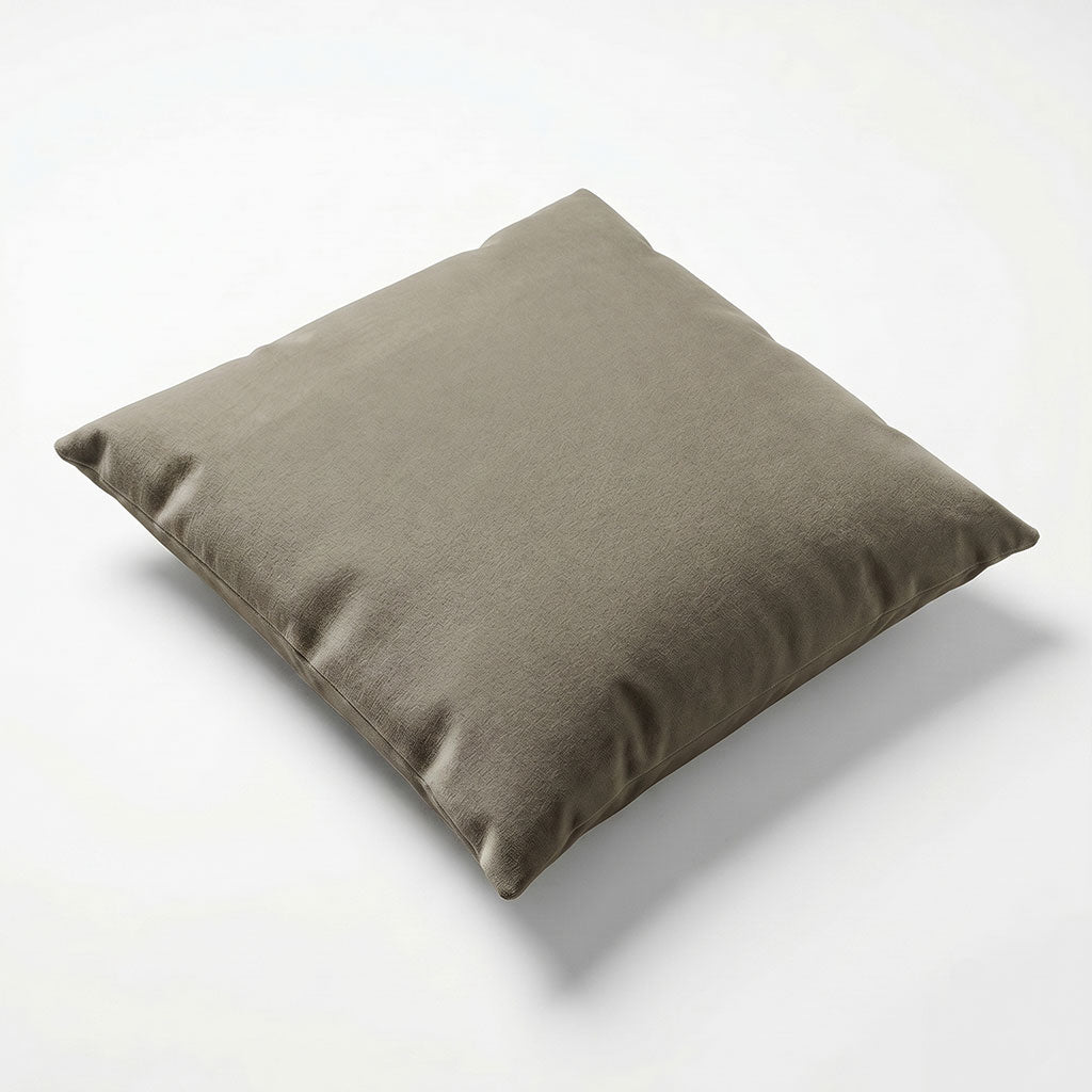 Taupe Velvet Throw Pillow