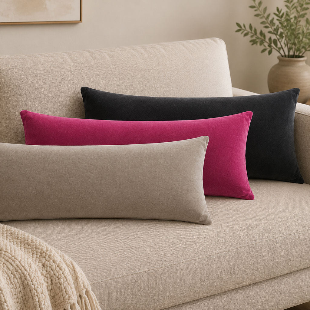Mixed Velvet Lumbar Pillows