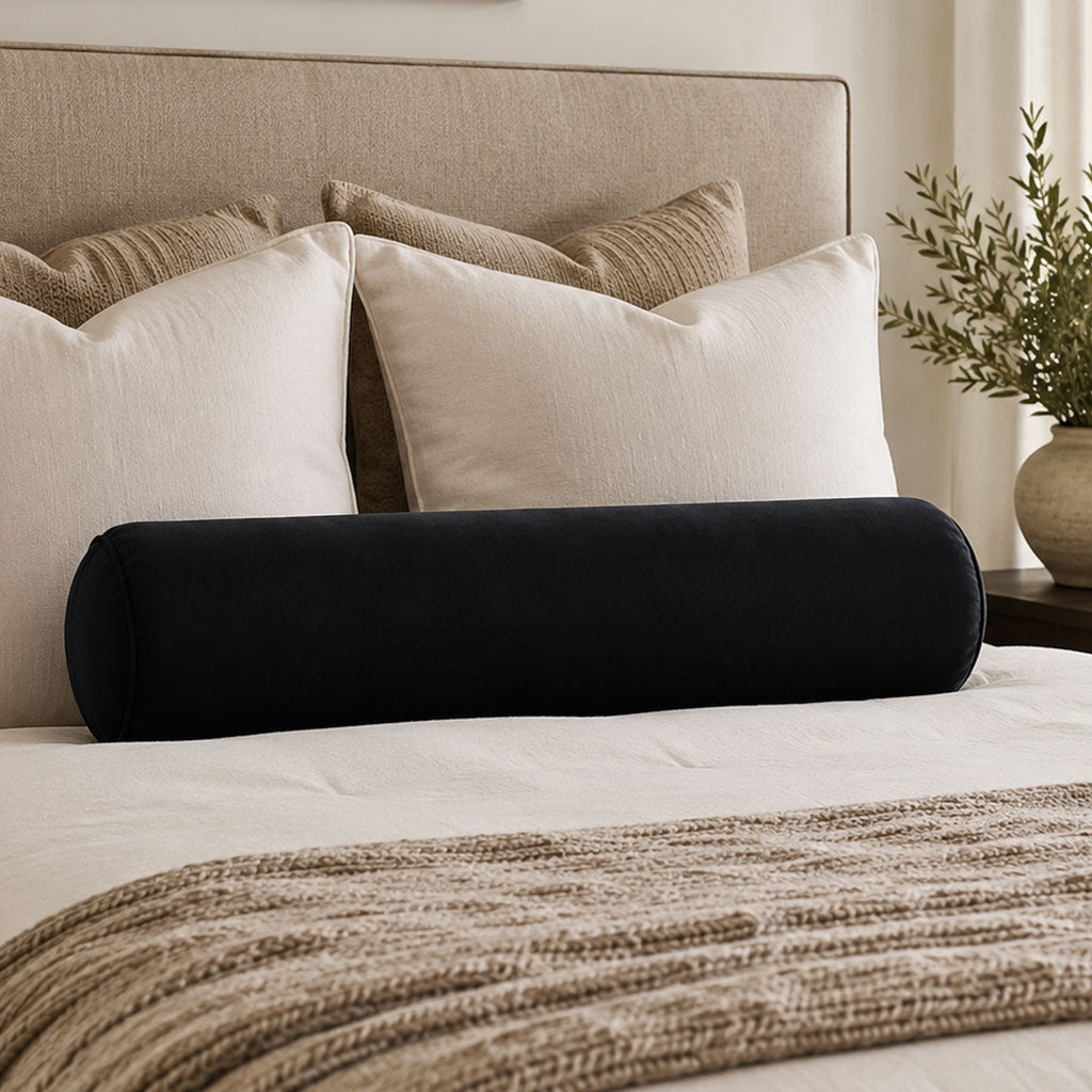 Thunder Cloud Velvet Bolster Pillow