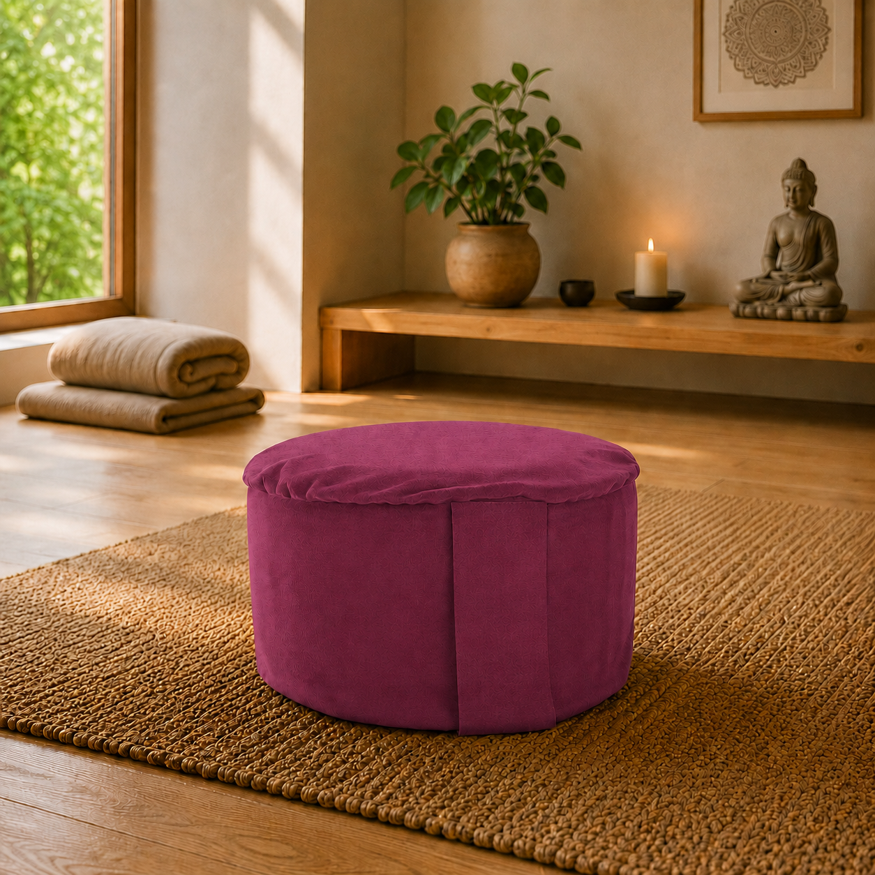 Tremiere Velvet Hi-Zafu Meditation Cushion