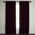 Velvet Window Panels in Burgundi