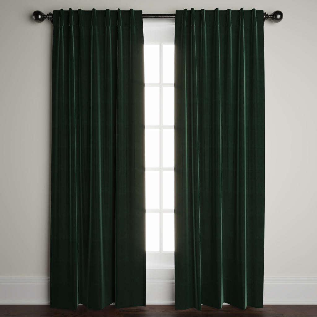 Velvet Window Panels in Elf