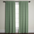 Velvet Window Panels in Eucalyptus