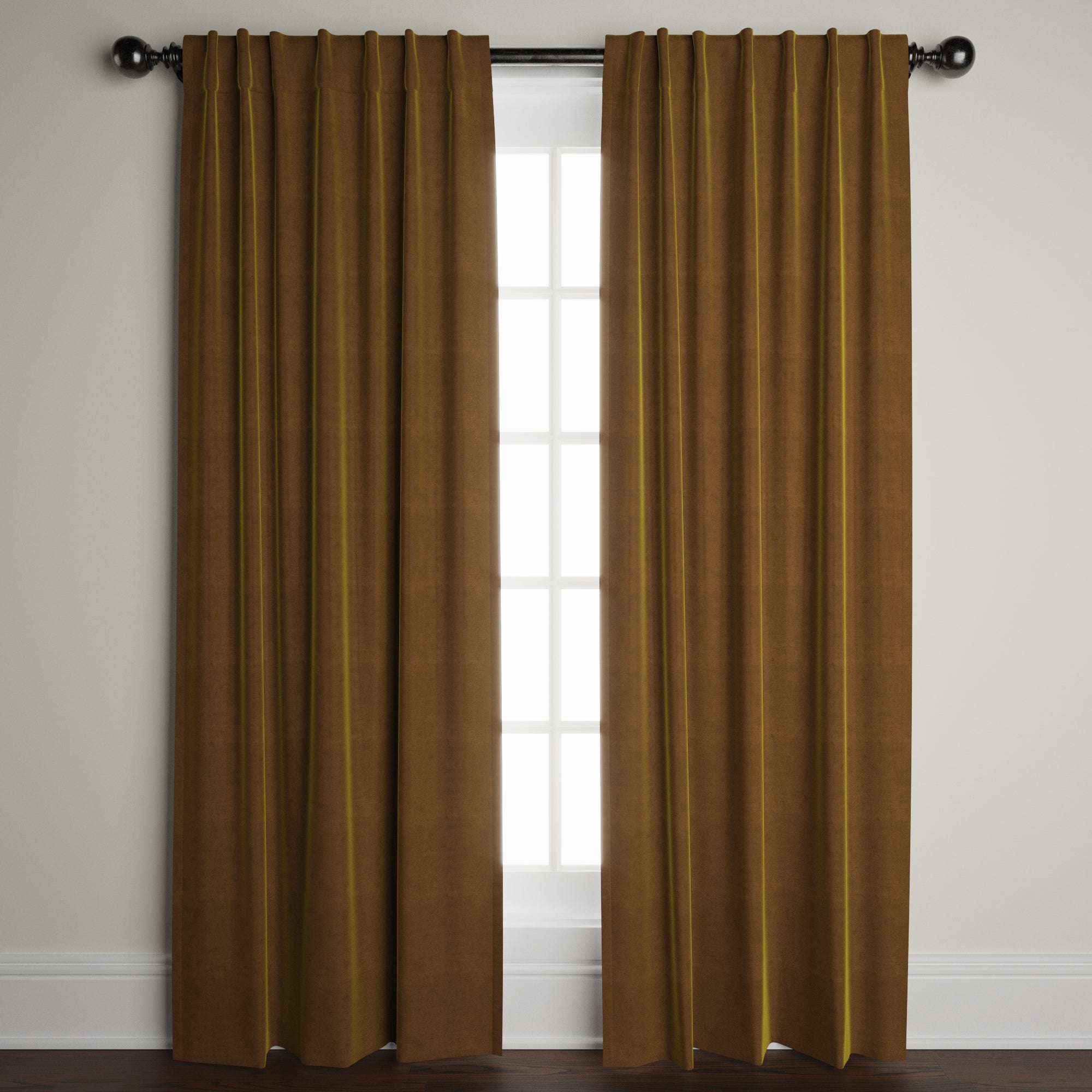 Honey Velvet Window Panel