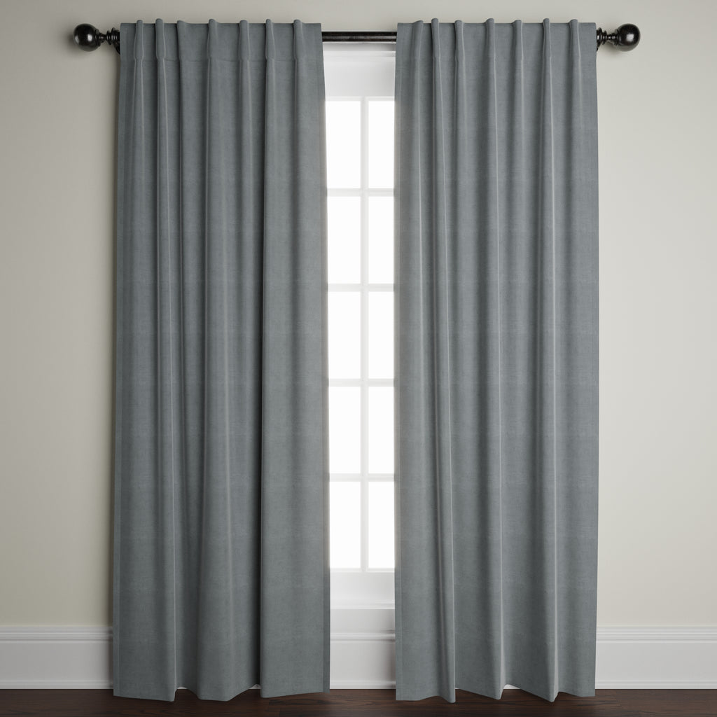 Mineral Velvet Window Panel