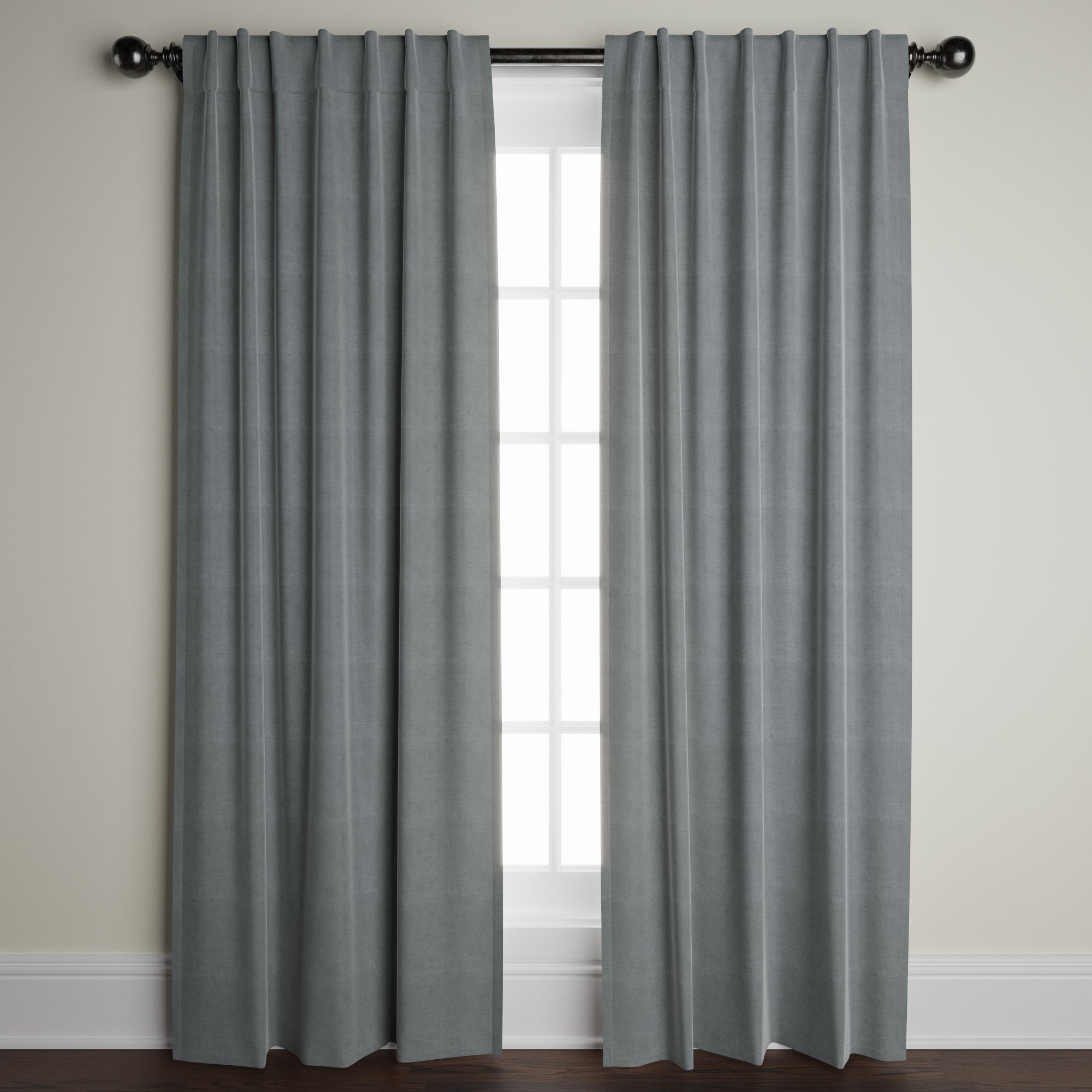 Mineral Velvet Window Panel