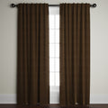 Velvet Window Panels in Mushroom