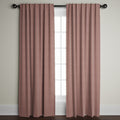 Velvet Window Panels in Rosewater