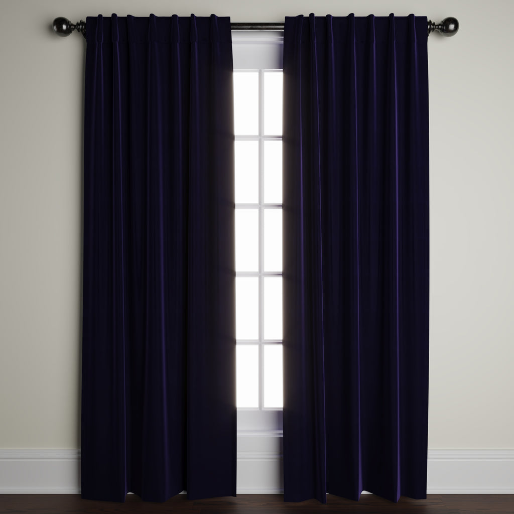 Velvet Window Panels in Royal Violet
