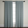 Velvet Window Panels in Silver Cloud