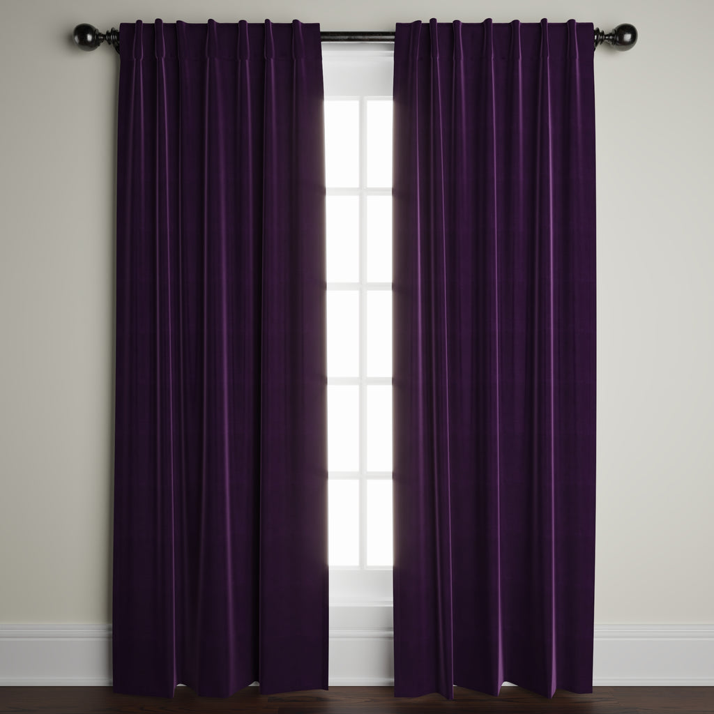 Velvet Window Panels in Sweet Berry