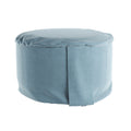 Velvet Hi-Zafu Meditation Cushion in Light Denim