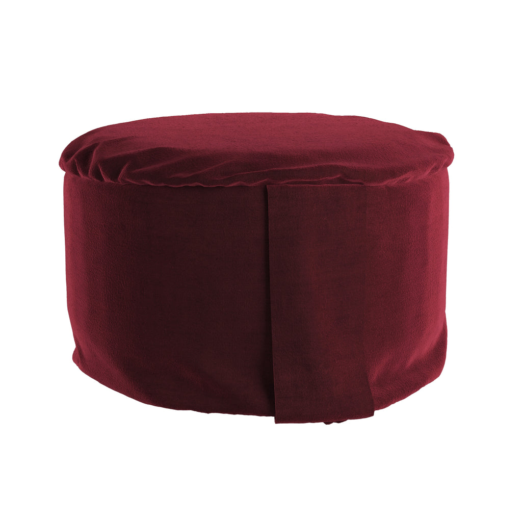 Red Velvet Hi-Zafu Meditation Cushion