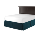 Velvet Bedskirt in Blue Oasis