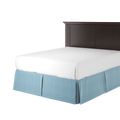 Light Denim Velvet Bedskirt
