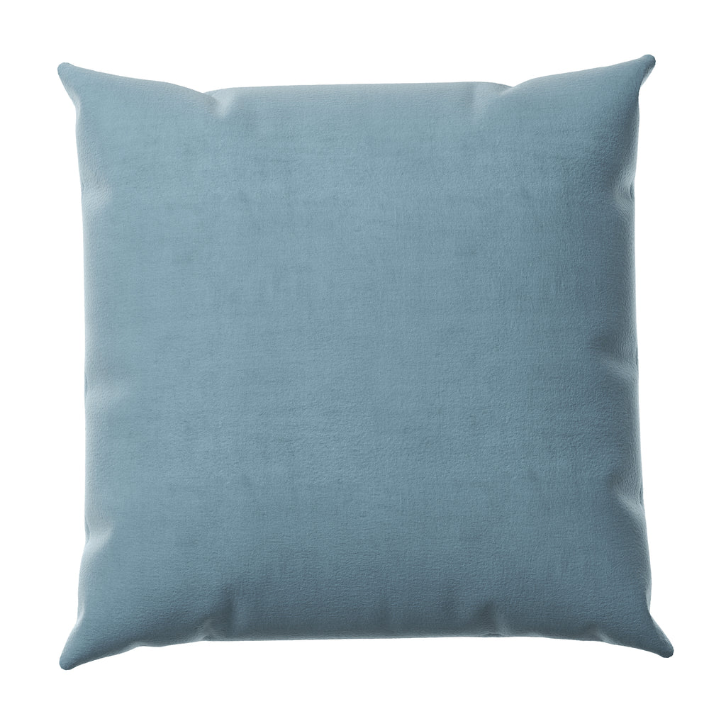 Light Denim Velvet Throw Pillow