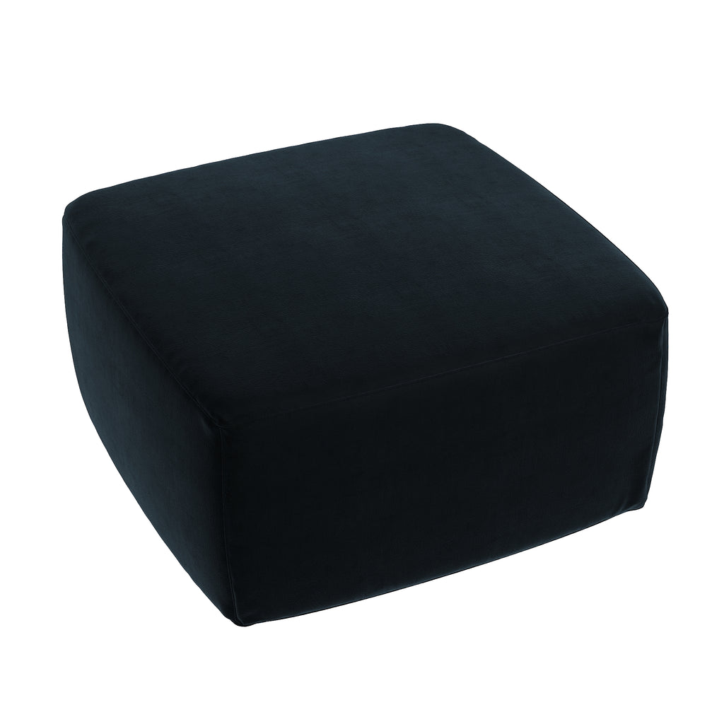 Black Velvet Pouf