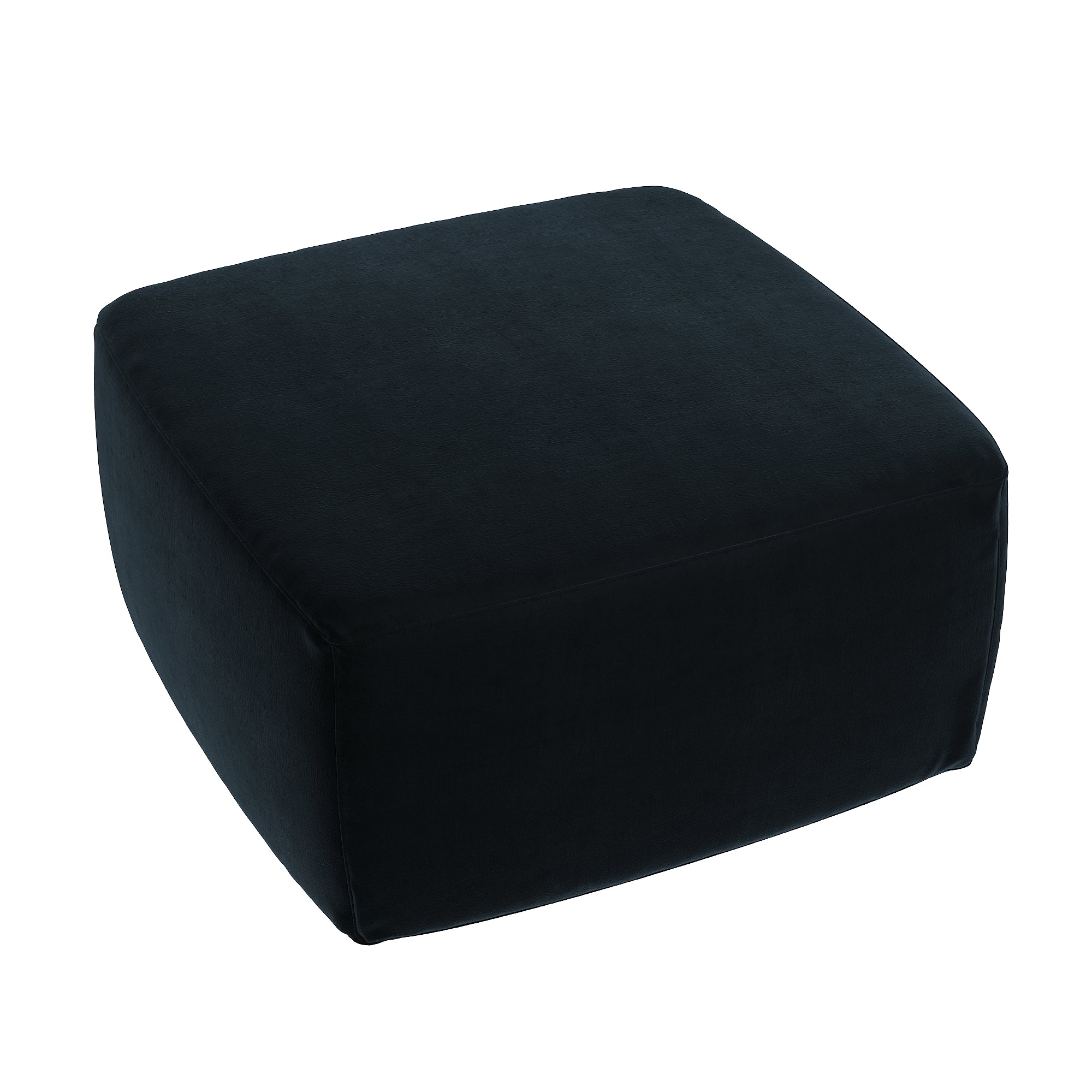 Black Velvet Pouf