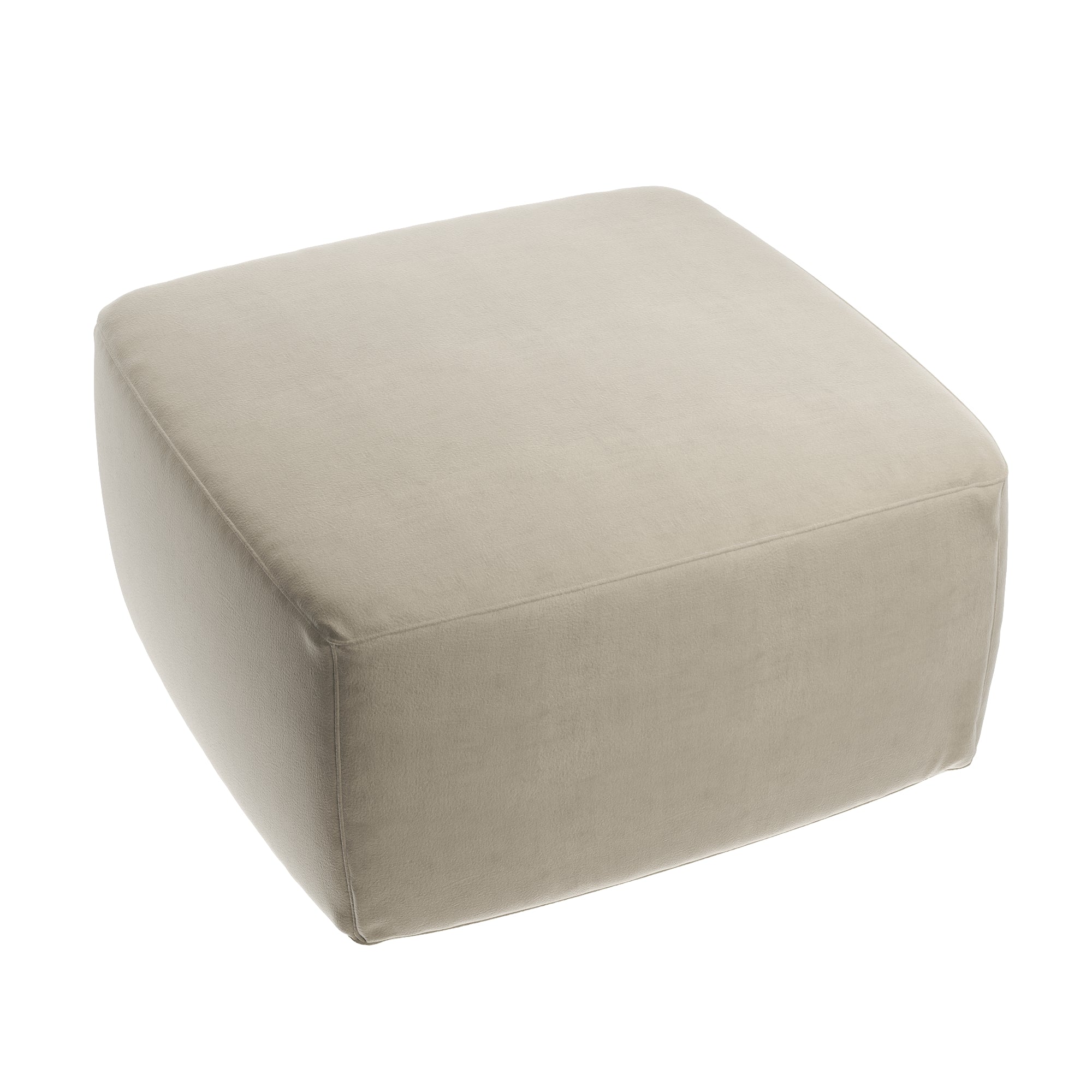 Driftwood Velvet Pouf
