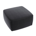 Graphite Velvet Pouf