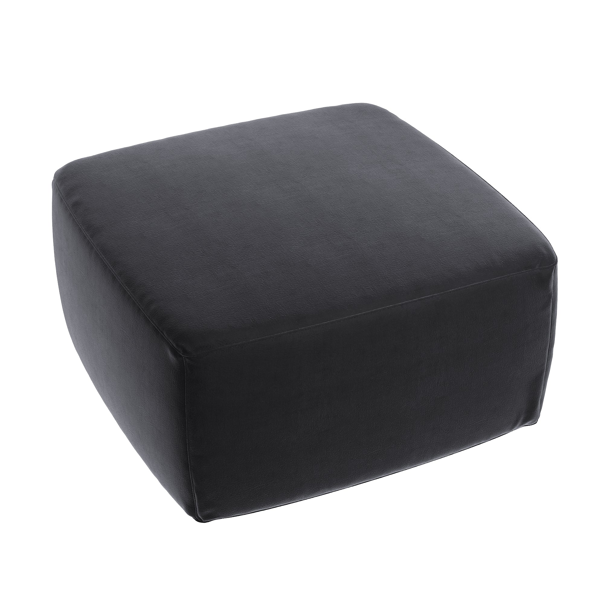 Graphite Velvet Pouf