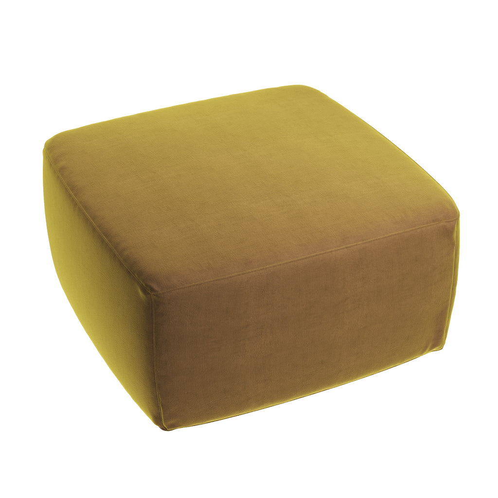 Honey Velvet Pouf