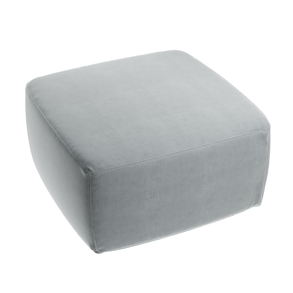 Mineral Velvet Pouf