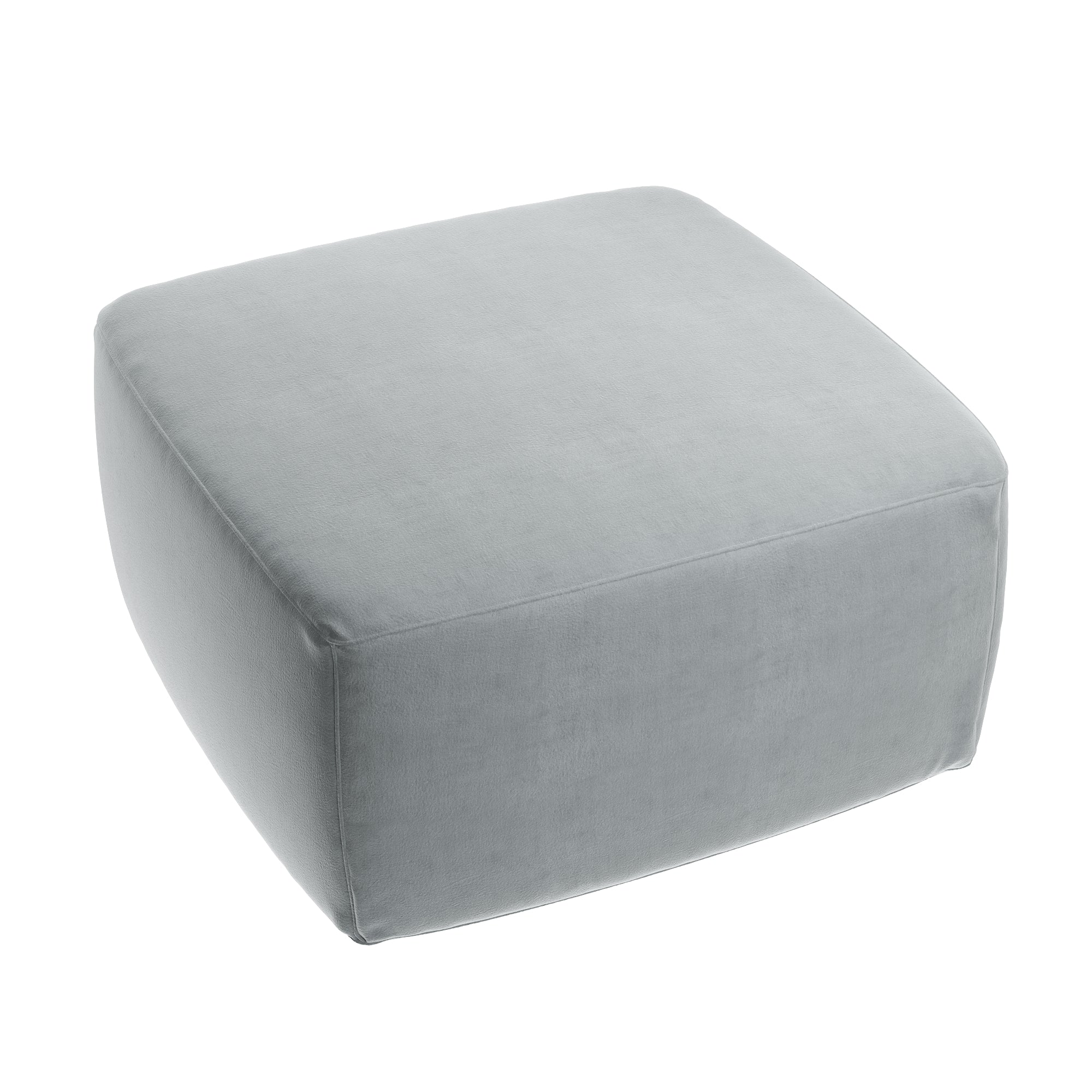 Mineral Velvet Pouf