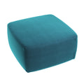 Prussian Velvet Pouf