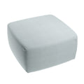 Silver Cloud Velvet Pouf