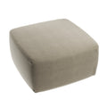 Taupe Velvet Pouf