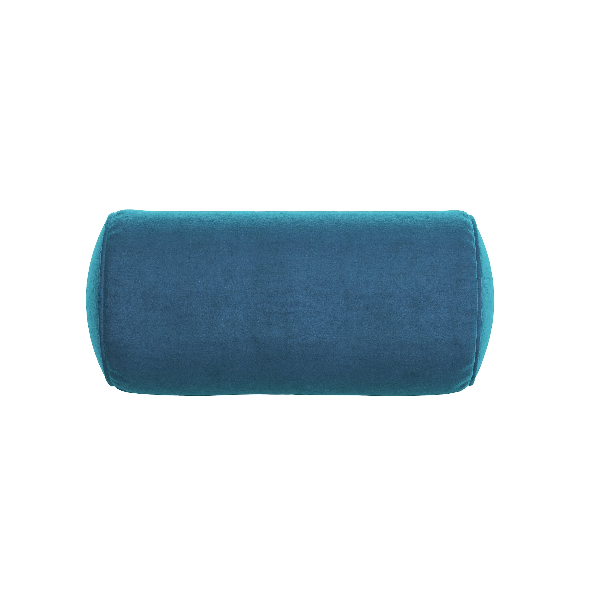 Blue Lagoon Velvet Neck Roll Pillow