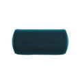 Velvet Neck Roll Pillow in Blue Oasis
