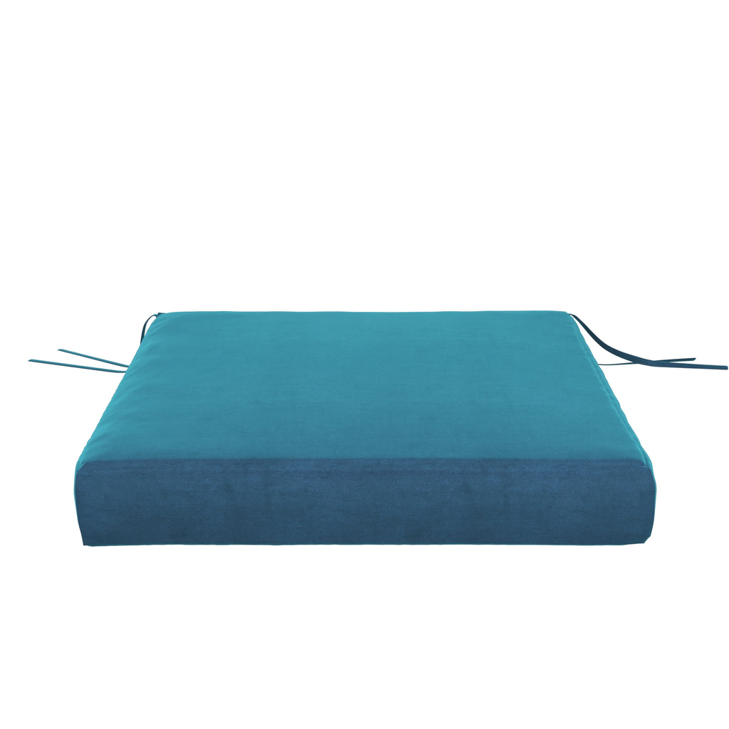 Blue Lagoon Velvet Seat Cushion