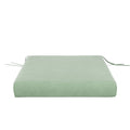 Velvet Seat Cushion with Ties in Eucalyptus