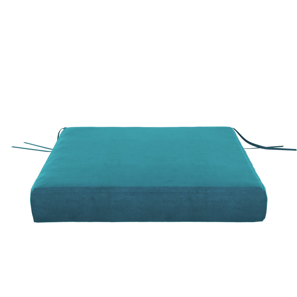 Prussian Velvet Seat Cushion