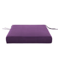 Velvet Seat Cushion with Ties in Sweet Berry