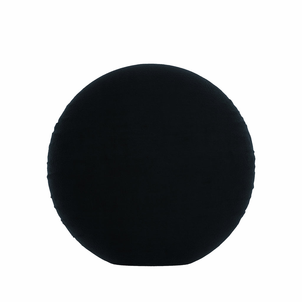 Black Velvet Round Pillow
