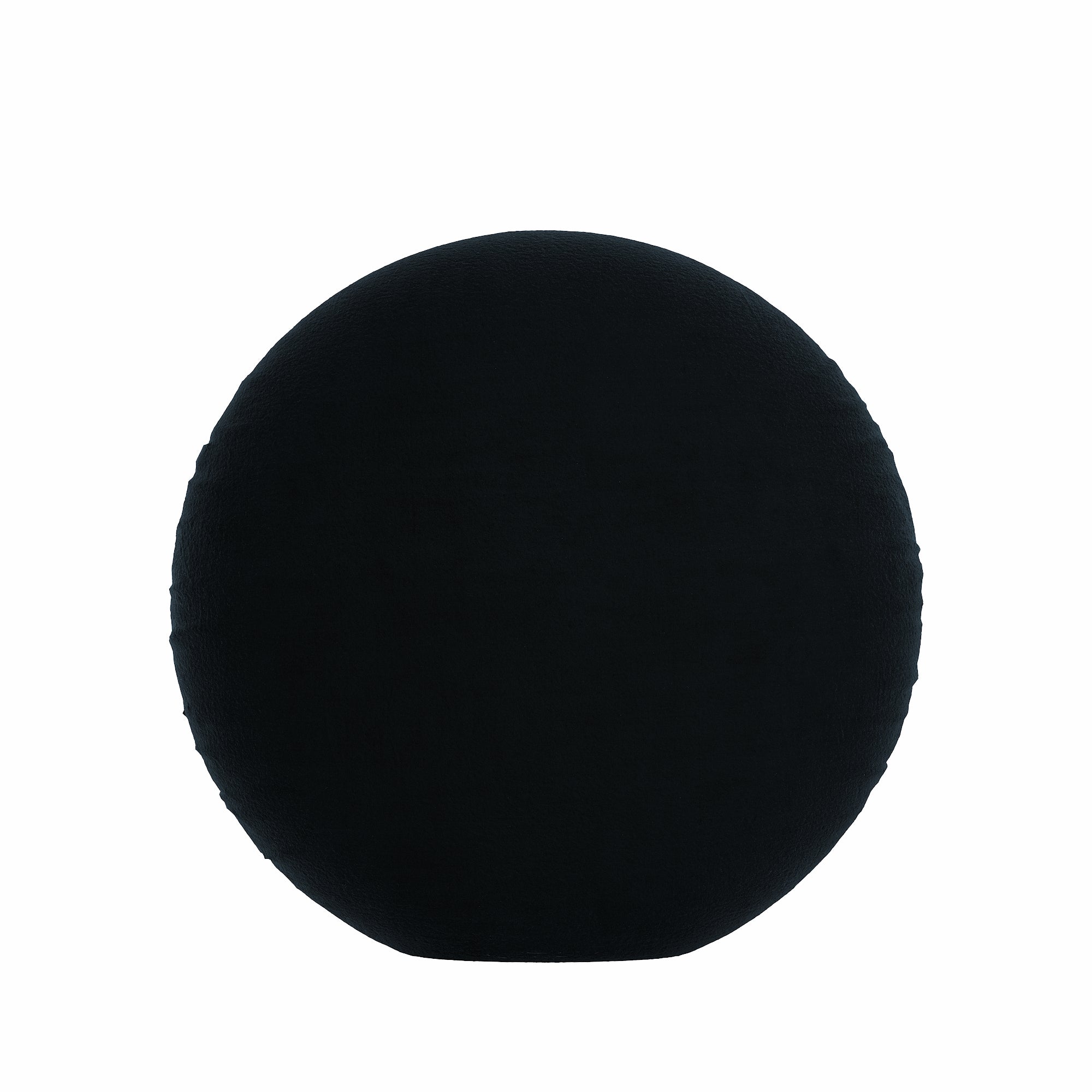 Black Velvet Round Pillow