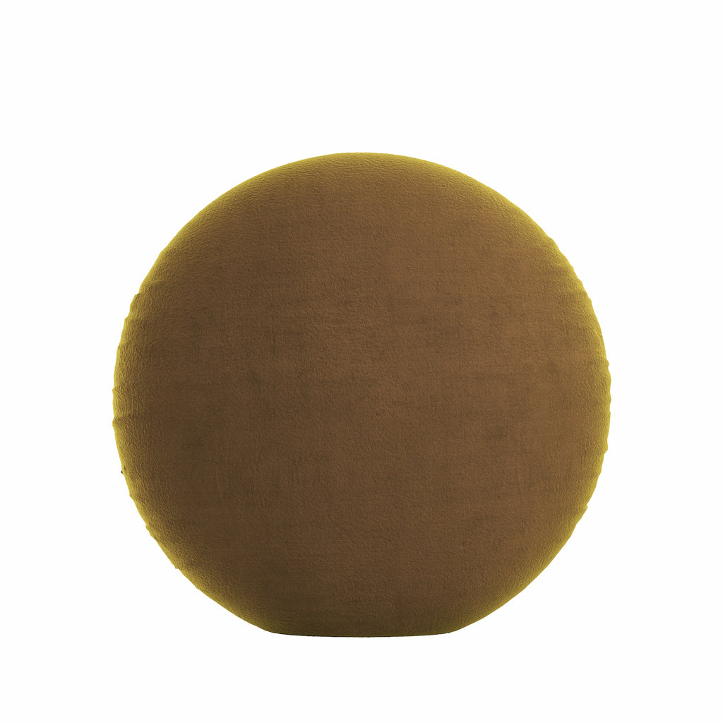 Honey Velvet Round Pillow