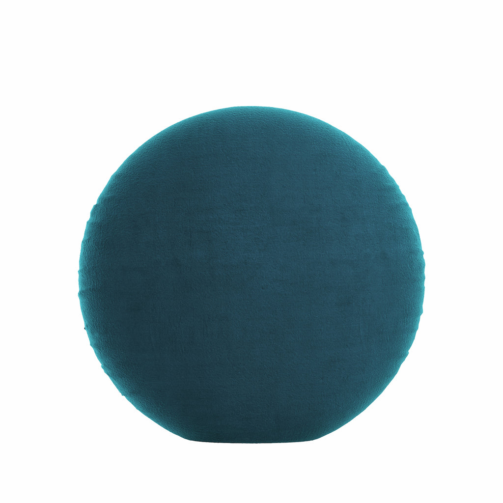 Prussian Velvet Round Pillow
