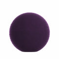 Round Velvet Throw Pillow in Sweet Berry