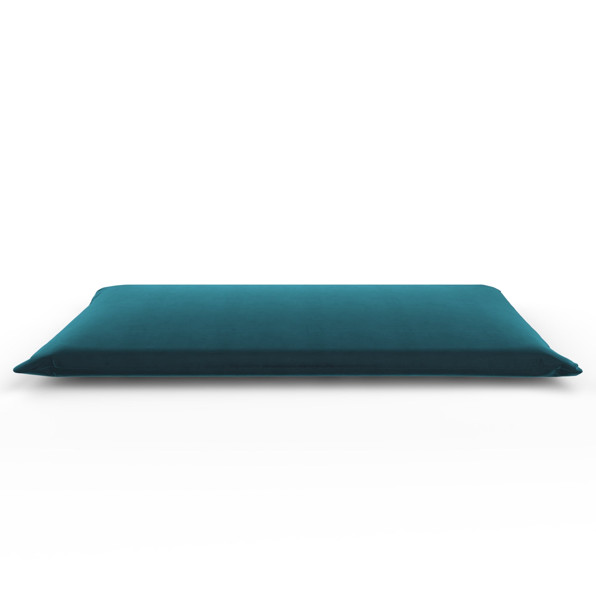 Velvet Futon Sleeper Sofa in Blue Oasis