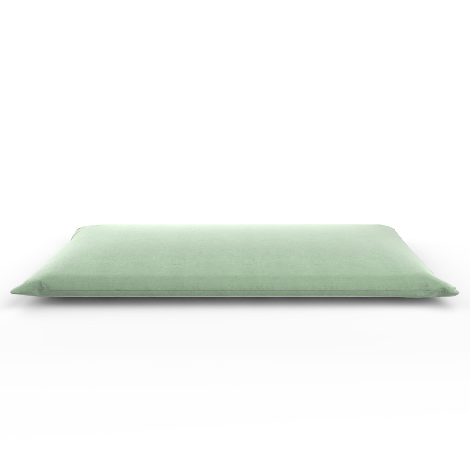 Velvet Futon Sleeper Sofa in Eucalyptus