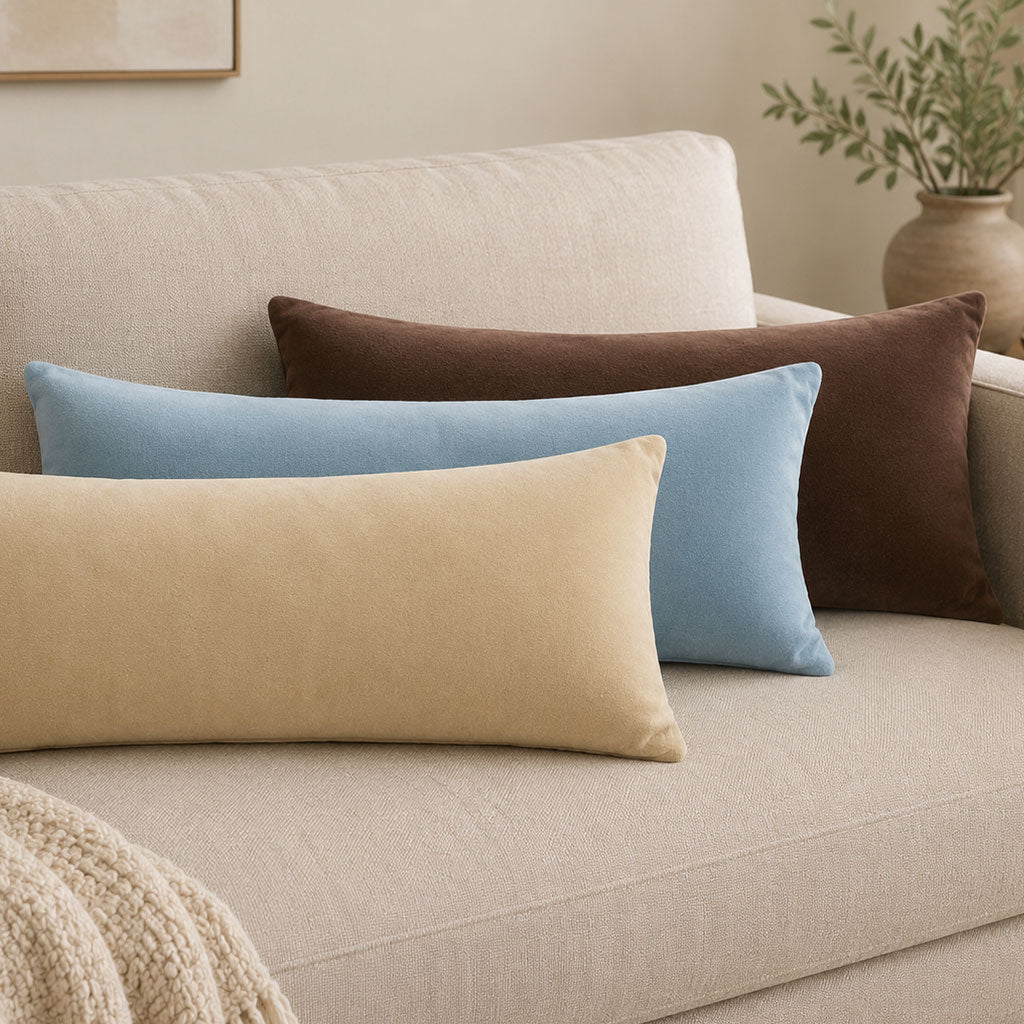 Mixed Velvet Lumbar Pillows